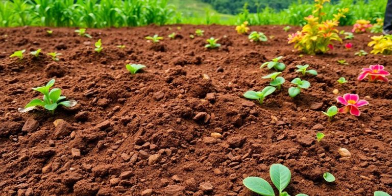 Sol fertil si plante sanatoase intr-un peisaj natural.