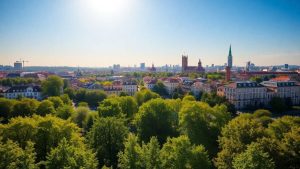 Orașe verzi, arhitectură modernă, natură urbană.